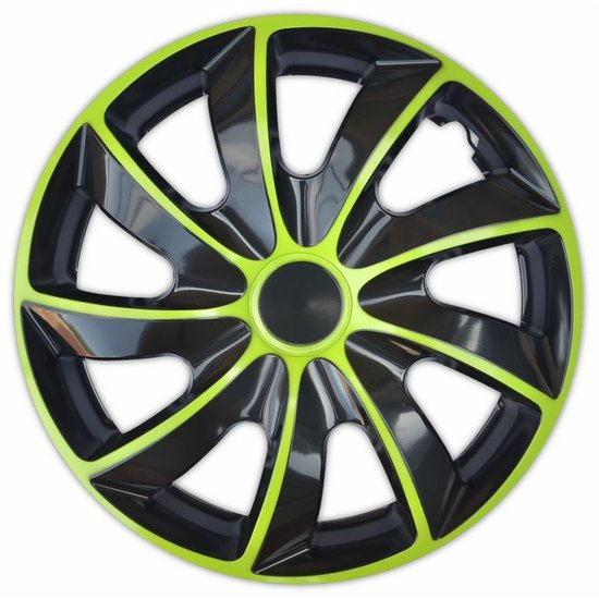 NRM Poklice QUAD BICOLOR black/green 15" sada 4ks